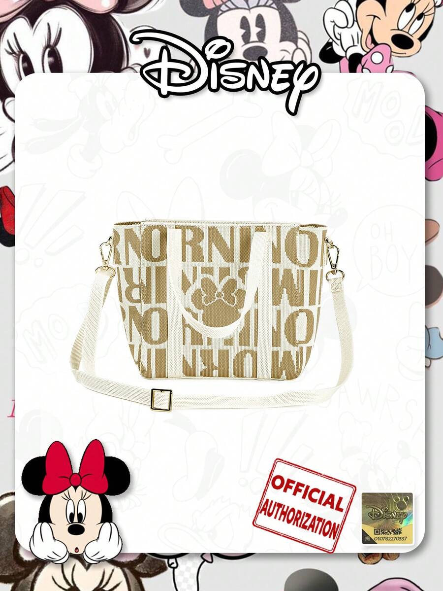 Disney [] Cartoon  Pattern Fashion Shoulder Bag, Detachable Adjustable Strap Crossbody Bag With Zipper Pouch, Suitable For Daily Commute, Shopping, Party, Holiday Gift For Friends - Nhiều màu - Xem 1