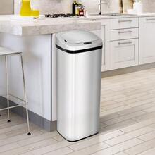 Automatic Trash Can With Sensor, Kitchen Waste Bin, Stainless Steel, 50/68L, Silver (50L) - Silver - View 3