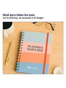 Agenda 2026, Organizador Diario, Semanal y Mensual  Tamaño A5 (20.9 * 15.2 cm), Pasta Dura con Espiral, Cierre Elástico y Papel de Calidad, 304 Páginas (Multicolor, 2026). Bluelander - Unitalla - Ver 4