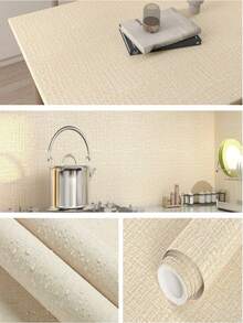 1 Roll Patterned Removable Self-Adhesive Vinyl Wallpaper, Available In Multiple Colors, Suitable For Home Decor, Wood Doors, Kitchen Cabinets, Tabletops, Furniture Surfaces - Multicolor - View 20