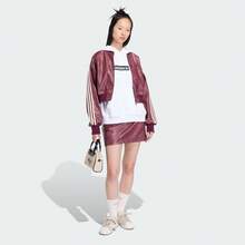 Adidas Originals 女士SST PLTHR JKT时尚运动夹克 KD8792 - 酒紅色 - 查看 6
