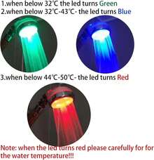 Regadera de Baño con Luz LED RGB con Piedras Filtrantes – Relajación, Estilo y Purificación en Cada Ducha - 1 - Ver 6