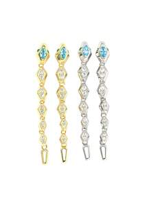 1对铜合金精致奢华优雅蛇眼流苏耳环（女士款） - 蛇形 - 查看 10