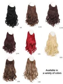 1pc Women's Lace Front Wig, Long Curly U-Part Wig, Synthetic Hair Extension - Multicolor - View 6