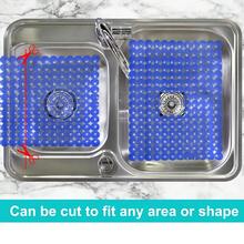 Pack Kitchen Sink Mat Plastic Protect Mat PVC -Friendly Kitchen Adjustable Stainless Steel/Porcelain Dish Drying Pad Protector For Bottom Of Sink, 15 X 11 Inches (Blue) - Blue - View 6