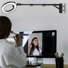110cm Triangle Wall Mount Light Stand Boom Arm For Ring Light 1/4" 3/8" Screw - Black - View 2