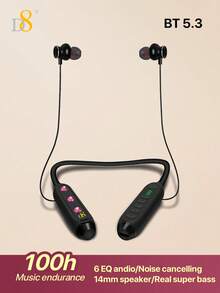 Auriculares inalámbricos tipo collar D8 | Sonido estéreo superior con armadura equilibrada, micrófono incorporado | Larga duración de la batería y tiempo de reproducción extendido Auriculares Bluetooth | Auriculares inalámbricos con micrófono para llamadas y música | Conexión Bluetooth 5.3 estable, compatible con iPhone y Android | Ideal para trabajo, deportes, gimnasio, correr y viajes diarios | Regalo tecnológico de San Valentín para ella - Multicolor - Ver 14