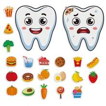 hoojojo 22 Pcs Tooth Health Recognition Felt Cards For Kids, Educational Aids Teacher Aids Learning Supplies, Interactive Teeth Care Props Back To School Classroom Home - Multicolor - View 10