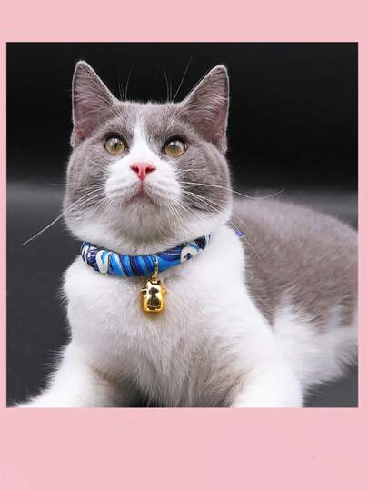 Adjustable Pet Collar With Bell, Handmade Korean Style Cute Pet Collar, S Size Fits 25cm Neck, Suitable For 4-6 Lbs Pets, M Size Fits 30cm Neck, Suitable For 6-8 Lbs Pets