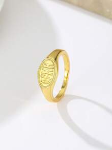 1枚时尚嘻哈个性化刻字男士戒指，刻有“WWJD”字样，精致简约，节日礼物之选。 - 戒指 - 查看 9