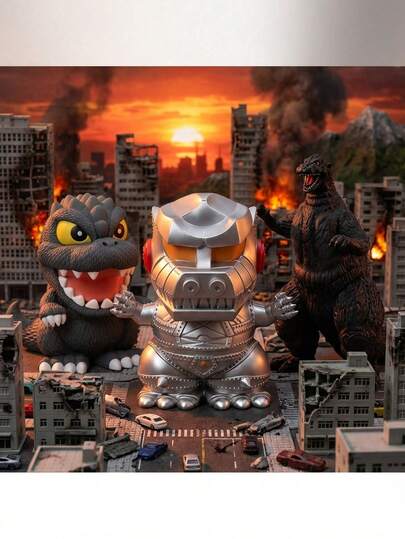  1PC Toho Officially Licensed PVC Piggy Bank Coin Bank Figurine Money Box Collectible Desktop Organizer Savings Jar For Decor And Gift