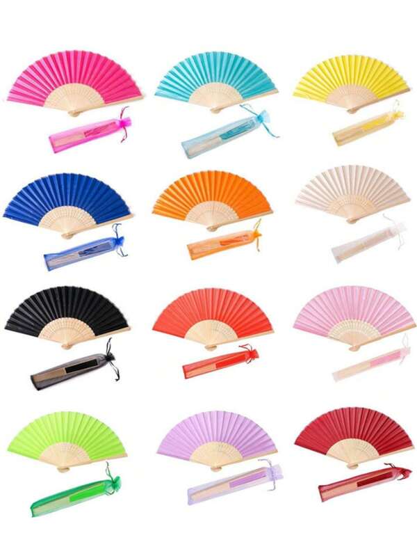Foldable Paper Fan, Chinese Style Folding Fan, Portable Hand-Held Summer Fan, Suitable For Ladies' Gatherings, Elegant Fashion Photo Props, Parties, Holiday Gifts, Valentine's Day, Weddings, Bridal Showers, Parties, Church Decorations, Dances And Party Supplies, Church Wedding Decorations