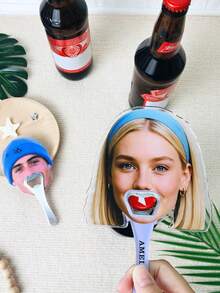 1/3/5 szt. Niestandardowy otwieracz do butelek z obrazkiem i imieniem, zabawny otwieracz do butelek do piwa dla dorosłych, kuchnia, restauracja, bar, przyjęcie weselne, dekoracje, prezenty, niezbędne akcesoria ślubne - Wielokolorowe - Zobacz 4