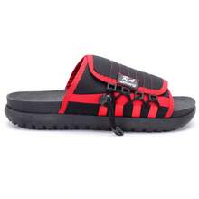 Asuna 3.0 Casual Polyester Lace-Up Outdoor Slippers - Black With Red, Black Sole. - View 1