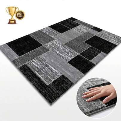 1. 全新合成羊毛质感材料（1000克/平方米），黑色几何图案底纹，高密度防滑绒面，带来卓越的足底舒适感。这款摩洛哥复古波西米亚现代假日地毯非常适合长走廊，可机洗，也适用于庭院、露台、阳台和野餐等户外空间。此外，它还适合用作客厅地毯或门垫等室内用品。