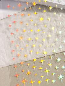 Y2K金色激光十字星3D美甲贴纸 - 自粘闪光美甲贴花，3D效果，塑料美甲贴纸，适用于美甲、足疗、美甲用品 - 彩色 - 查看 5