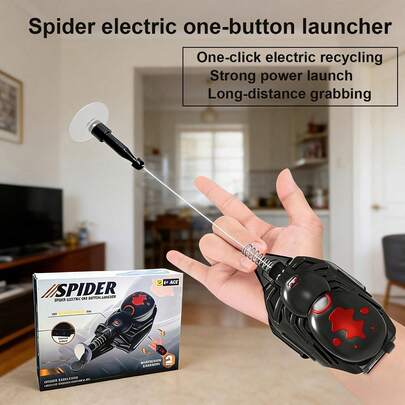 One-Button Electric Spider Launcher, Suitable For Outdoor Games, An Excellent Gift For Boys And Girls On New Year And Birthday