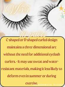 10 Pairs 3D Delicate False Eyelashes, Fluffy And Lightweight, Imitating Cat Eye, Suitable For Parties, Daily Makeup, Natural Anime Style - Fluffy Lashes - View 6