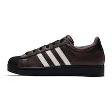 Adidas Originals 女士运动鞋，舒适低帮，SUPERSTAR II W 休闲轻便透气运动鞋 KI3569 - 岩層深土地棕/漢玉白 - 查看 1
