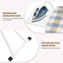 Extra Wide Ironing Board | Height Adjustable Foldable Iron Board With Silicone Iron Rest, Lightweight Non-Slip Large Table Top - Yellow-green - View 4