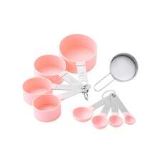 9pcs/Set Measuring Cups, Spoons And Mini Powdered Sugar Sifter Set, Stainless Steel Handle Multifunctional Plastic Measuring Spoons, Cups, Graduated Measuring Spoons Set, Cooking And Baking Tools For Bread, Cake, Desserts, Dusting Powdered Sugar, Matcha Cocoa Powder Sifter, Apartment Essentials, Back To School Supplies, Measuring Tools - Multicolor - View 10