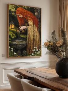 1pc Brigid Celtic Goddess Poster Mythological Folk Art Healing Wall Decor Enchanted Celtic Pagan Illustration, The Ideal Gift For Friends, Bedroom Art Print, Living Room Decor, Office Decor, Kitchen Decor, Bathroom Decor, Wall Arts, Wall Decor, Home Decor, Room Decor, Canvas Wall Art, Posters, Wall Art With Frame, Optional Frame ﻿ ﻿ - B - View 5