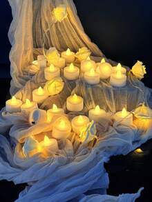 Bộ 6/12/24 nến không lửa điều khiển từ xa, có hẹn giờ/điều khiển từ xa, chạy bằng pin, nến cầu nguyện LED, nến trà, đèn nến LED không lửa dùng cho Halloween, Ngày lễ tình nhân, Giáng sinh, đám cưới, tiệc tùng, trang trí nhà cửa và các ngày lễ khác. - Phiên bản sáp trà nhỏ - Xem 8