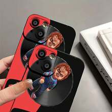 Diseño de muñeco  sobre un póster de vinilo. Esta elegante funda es compatible con Samsung, Apple, OPPO, , etc. Fabricada en TPU flexible, resistente a golpes y arañazos, ofrece una excelente protección contra caídas y un agarre cómodo. Es un regalo ideal para familiares, amigos y seres queridos, ideal para festivales, San Valentín, envíos rápidos, fundas para hombre, celulares y accesorios. - Negro - Ver 8