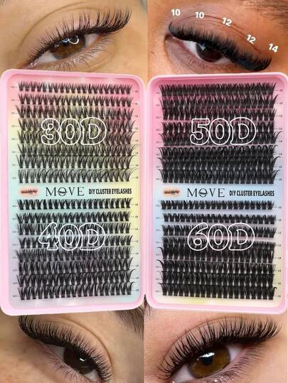 640 Stücke Kapazität Katzenauge Falsche Wimpern, 30D/40D/50D/60D Natürliches Augen-Make-up Falsche Wimpern, DIY Natürliche Dicke & Flauschige Wimpern. 10mm-16mm Gemischte Länge, D/DD Krümmung. 3D Einzelwimpern,. Tragbar & Wiederverwendbar. Für Anfänger geeignet, Geeignet für den täglichen Gebrauch, Partys, Urlaub, Cosplay, Make-up Enthusiasten. Geschenk für Freundin, beste Freundin, Familie, Valentinstag/Weihnachten