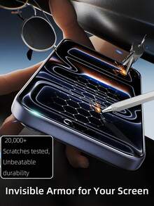 5pcs Privacy Tempered Glass Screen Protector Compatible With IPhone 17 Pro / Compatible With IPhone16 / 15, Anti-Spy, Tempered Glass Material, Anti-Scratch, Anti-Fingerprint, High Hardness, 12ft Military Grade Shatterproof, 100% Anti-Peeping, Full Screen Protection - Black - View 5