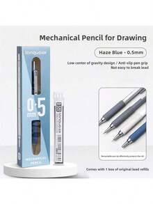 1pc Soft Grip Automatic Mechanical Pencil, 0.3mm/0.5mm/0.7mm/0.9mm Options, For Drawing, Sketching, Art Students, Retractable Lead, Back To School Supplies - Multicolor - View 21
