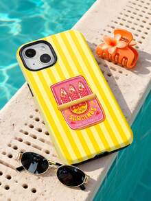 Funny Phone Case,Ugly Phone Case 1pc Funny Summer Vacation Sardine Can Graphic Glossy 2-In-1 Filmstrip Phone Case, Fit Compatible With Samsung/ 11/12/13/14/15/16/17 Pro Max - Multicolor - View 1