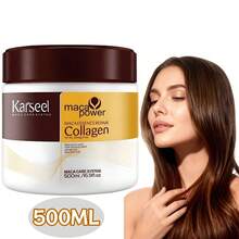 Mascarilla Capilar Karseel-l 500ml con Colágeno, Aceite de Coco y Argán – Hidratación y Reparación para Cabello Seco, Dañado, Teñido y Rizado, Tratamiento Intensivo Nutritivo - Embotellado - Ver 1