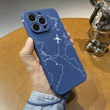 Aircraft Route Pattern Design phone Case for   17/16/15ProMax/14 Pro/13 mini/12/11/XS Max tpu Hand Strap - Blanco - Ver 2