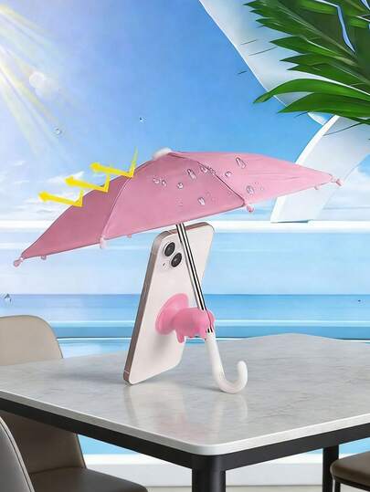 1/5pcs Adjustable Phone Sun Shade, UV Protection Phone Sun Umbrella - Universal Cute Pig Suction Cup Holder, Outdoor Anti-Glare Phone Sun Visor, Essential For Travel