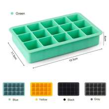 2pcs 15-Cavity Square Silicone Ice Cube Tray With Lid, Multi-Cavity Silicone Ice Cube Mold Tray For Whiskey Ice Cubes, Ice Maker Trays (With Ice Tongs) - Multicolor - View 8