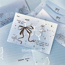 4pcs/Set Envelopes & Letter Papers, High-Quality Cute Graffiti Creative Cartoon Handwritten Ceremony Romantic Stationery - Random - View 2