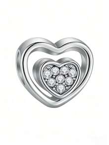 Fashionable DIY Heart-Shaped Rhinestone Pendant, A Special Gift For A Friend - Multicolor - View 5