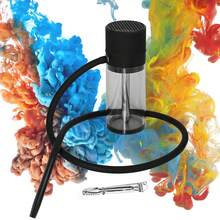 Portable Mini Hookah Kit With Silicone Tube And Fittings - Modern Travel Hookah Kit - one-size - View 1