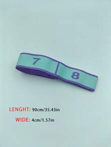 1件装多功能阻力带训练瑜伽辅助拉伸带弹力带，适用于初学者成人锻炼、舞蹈、普拉提 - 彩色 - 查看 17