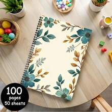 1 cuốn sổ tay lò xo xoắn ốc khổ A4 họa tiết hoa tươi mát, giấy kẻ dòng viết trơn tru, thiết kế tối giản nhưng trang nhã, mang đến nét lãng mạn và ấm áp cho những ghi chú của bạn, phù hợp cho việc ghi chép hàng ngày, ghi lại cảm hứng hoặc lên kế hoạch, vật dụng viết thiết thực và thẩm mỹ. - A40002032 - Xem 6
