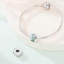 1 Silver Plated Angel Flower Safety Chain Buckle Pendant Suitable For Original 3mm Bracelet Bracelet DIY Bead Women's Fashion Jewelry Holiday Birthday Gift - Multicolor - View 5