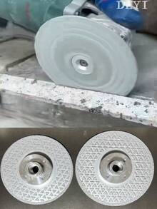 14mm Threaded Joint, Flange Connection, Brazing Process Welding Diamond, Double-Sided Grinding Disc, Cutting And Grinding Can Be Switched Freely, Connecting High-Power Angle Grinder, Powerful Cutting And Grinding Efficiency, Excellent Helper For Stone Processing And Original Stone Modification, Two Specifications Of 125mm And 155mm, Star Spot Welding Sand Layout, Better Reverse Flow Grinding And Dust Cutting - Starry Sky Flange Grinding Disc - View 4