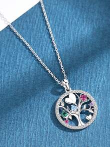 FOREVER QUEEN 1件S925纯银生命之树吊坠项链，适合作为送给妻子或母亲的生日礼物。 - 生命樹 - 查看 6
