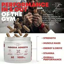Peak Revival-X Fadogia Agrestis 1000mg – Energy & Muscle Support Supplement, 60 Capsules - 一包 - 查看 3