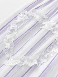 Balabala Young Girl Mosquito-Repellent Pants, Cute Print, Breathable Summer Outdoor Casual Pants - Purple - View 4