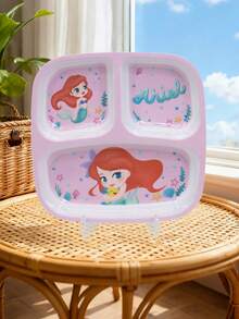 Disney 1件卡通餐具，史迪奇、奇奇蒂蒂、爱丽儿美人鱼，100周年纪念版，三格餐盘，密胺材质，生日派对家庭晚餐餐盘 - 彩色 - 查看 9