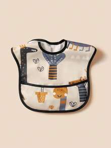 1pc Baby Sleeveless Bib, Infant Feeding Smock To Prevent Stains - Multicolor - View 1