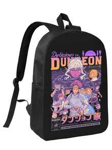 Laios Touden Dungeon Meshi Anime Vintage Graphic T-Shirt - Delicious In Dungeon Print, % Cotton Round Neck Casual Tee For Adults, Hand Wash Only, All-Season Comfort, Fan Merchandise | Bohemian Style Shirt | Durable Cotton Shirt Waterproof Polyeste - Hình chữ nhật - Xem 1