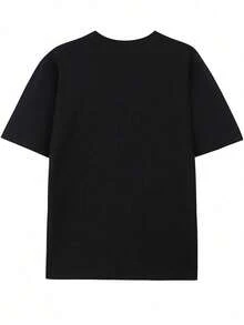 Authorized By Disney, Men's Short-Sleeved T-Shirt, The Line Drawing Of Lightning McQueen""THINK FAST In "Car Story", With Words Such As "Lightning McQueen" And "Think Fast", Is Full Of Racing Vitality And Animation Interest. Machine Washable, Comfortable And Breathable, It Is A Fashionable Gift For Disney And Fans Of Racing Story. - màu đen - Xem 2